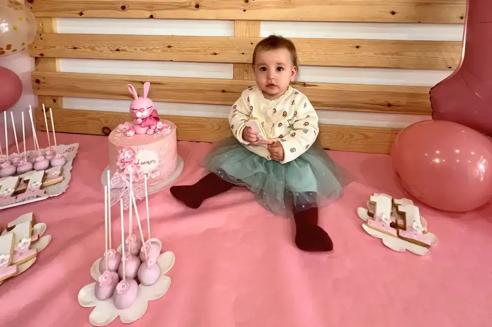 Mesa dulce de un primer cumpleaños
